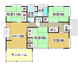 tabuse ogou tomaridanti h nisiokasama　間取り